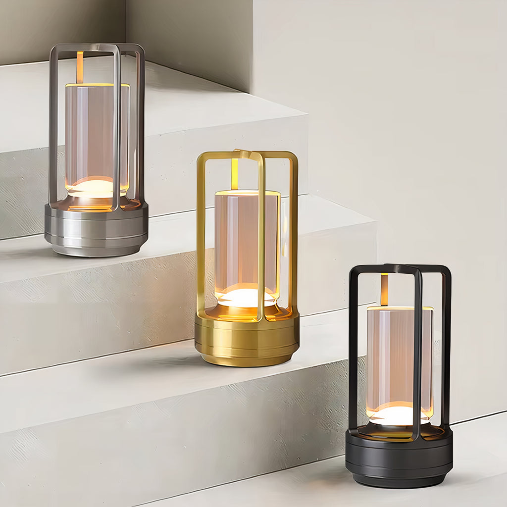 Cordless Vintage Lantern Table Lamp
