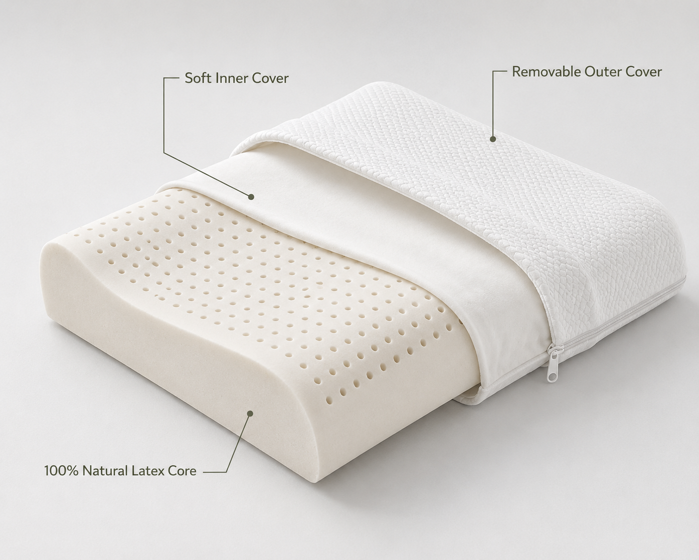 Cuscino sagomato in lattice naturale