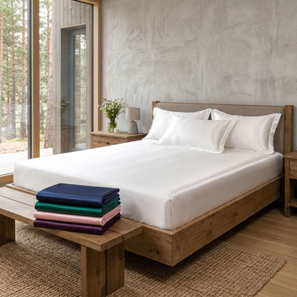 Satin Fitted Sheet with Deep Pockets