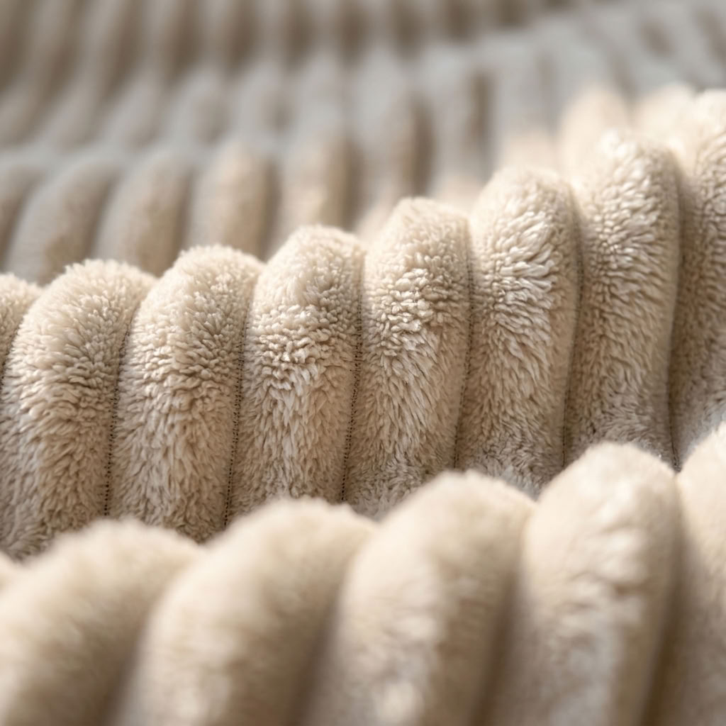Coperta in pile a coste spesse