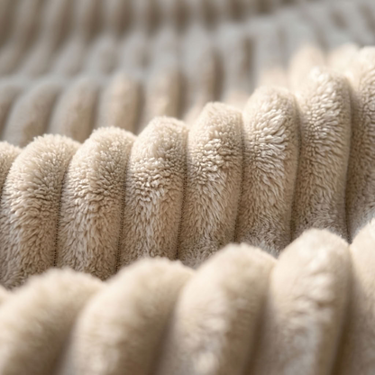 Coperta in pile a coste spesse