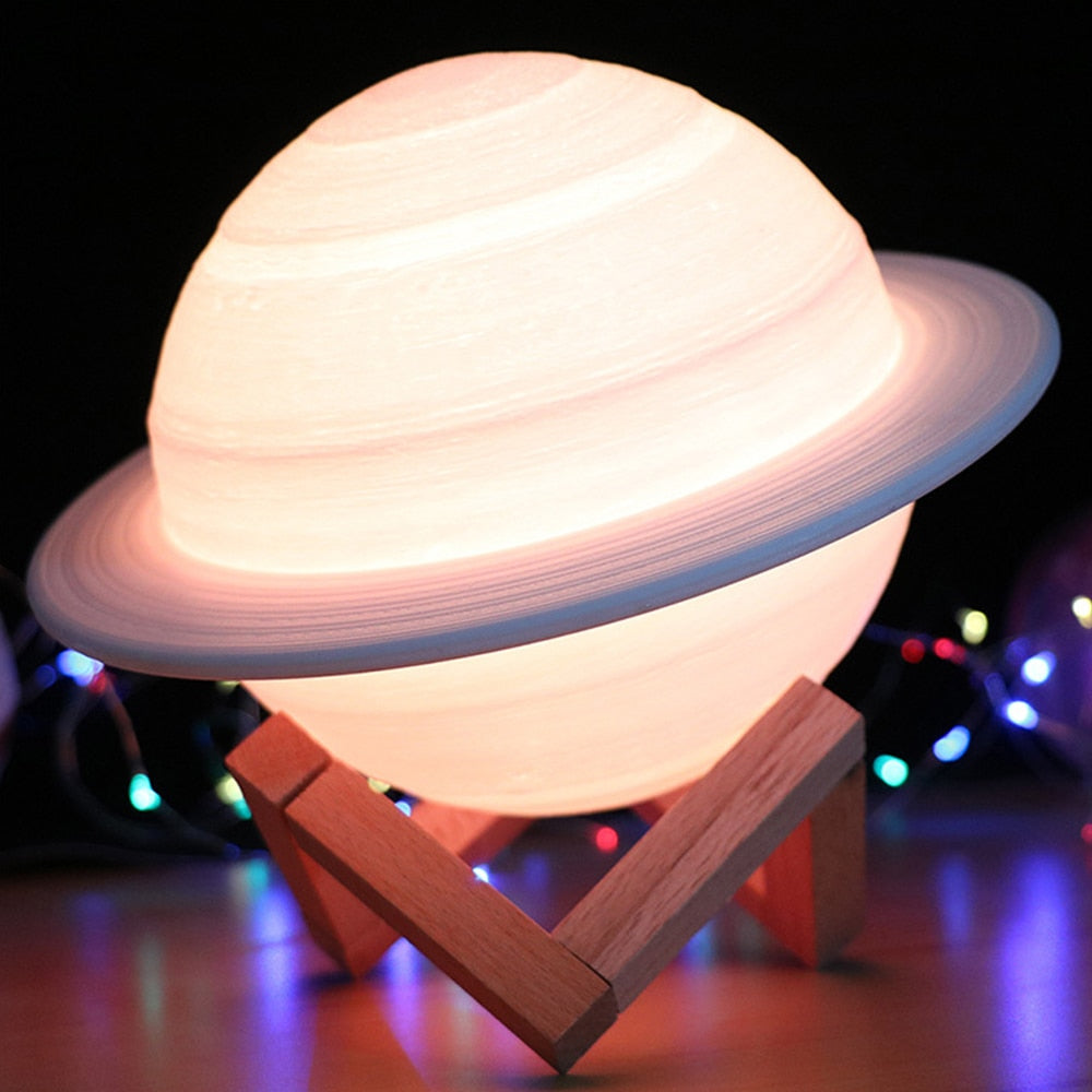 Farbwechselnde Saturnlampe