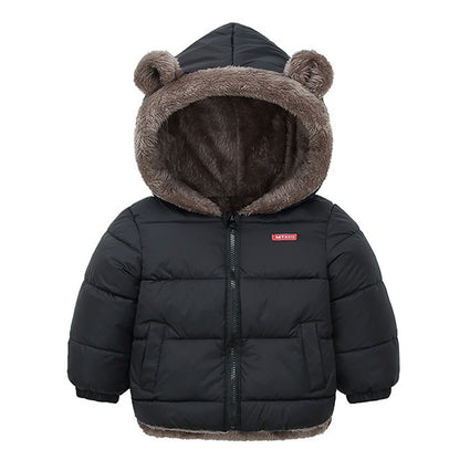 Boys Winter Puffer Coat With Fur Lining