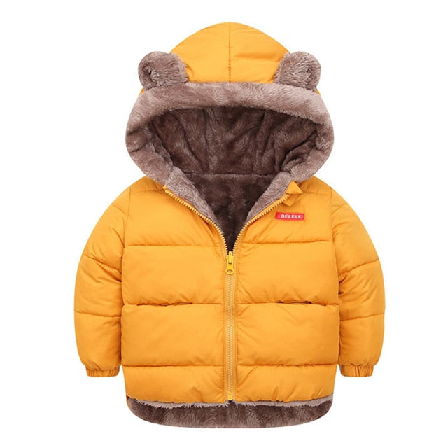 Boys Winter Puffer Coat With Fur Lining