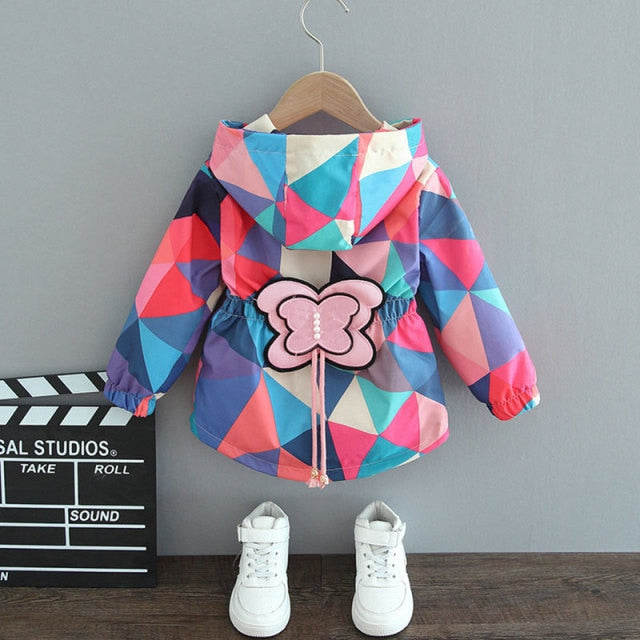 Girls Butterfly Raincoat